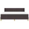 vidaXL Lit &agrave; ressorts avec matelas Marron fonc&eacute; 200 x 180 cm Polyester