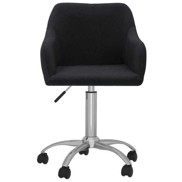 vidaXL Chaise pivotante de bureau Noir Tissu