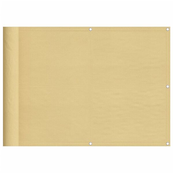 vidaXL &Eacute;cran de balcon sable 75x300 cm 100% polyester oxford