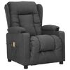 vidaXL Fauteuil de massage inclinable Gris fonc&eacute; Tissu