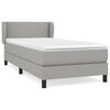 vidaXL Sommier &agrave; lattes de lit et matelas Gris clair 90x190 cm Tissu