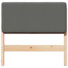 vidaXL T&ecirc;te de lit capitonn&eacute;e Marron et gris clair 80 cm Pin massif