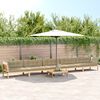 vidaXL Salon palette de jardin avec coussins 6pcs bois d'acacia massif