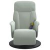vidaXL Fauteuil inclinable de massage repose-pied gris clair velours