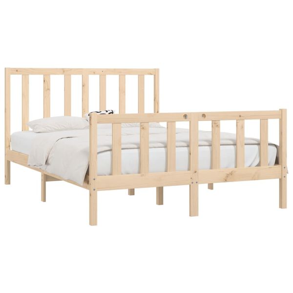 vidaXL Cadre de lit sans matelas 140x190 cm bois massif