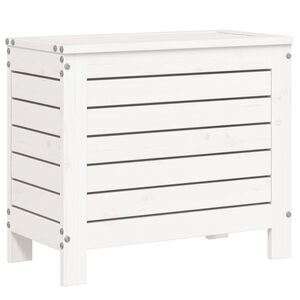 vidaXL Repose-pied de jardin blanc 62x31,5x52 cm bois de pin massif