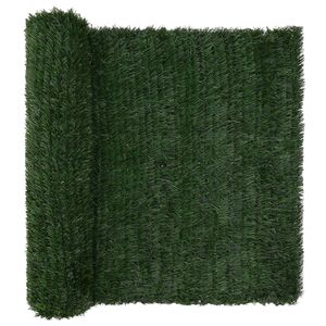 vidaXL Cl&ocirc;ture Artificielle Vert fonc&eacute; 1,5 x 6 m PVC et Acier