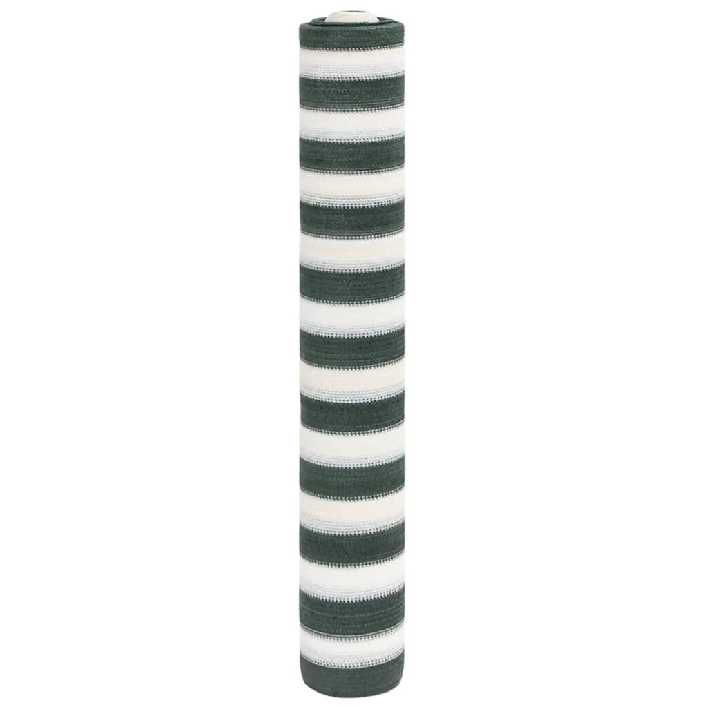 vidaXL Filet brise-vue vert et blanc 2x50 m PEHD 75 g/m²