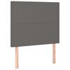 vidaXL Sommier &agrave; lattes de lit avec matelas Gris 100x200 cm Similicuir