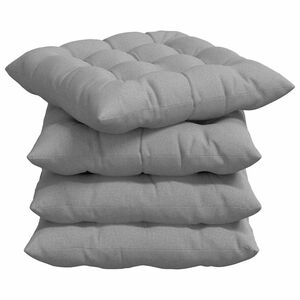 vidaXL Coussins de si&egrave;ge 4 pc Tissu Gris nuage 40 x 40 x 6 cm
