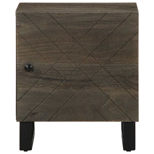 vidaXL Table de chevet noir 40x33x46 cm bois de manguier solide