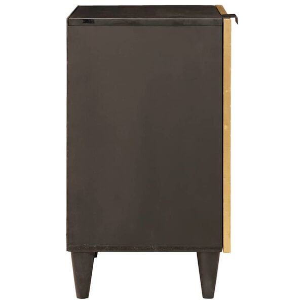 vidaXL Cabinet de salle de bain avec porte Noir et or 38 x 33 x 58 cm