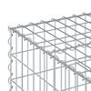 vidaXL Lit sur&eacute;lev&eacute; gabion Argent&eacute; 100 x 100 x 40 cm Acier galvanis&eacute;
