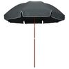 vidaXL Parasol de jardin avec mât en acier 300 cm anthracite