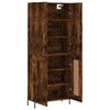 vidaXL Buffet haut Ch&ecirc;ne fum&eacute; 69,5x34x180 cm Bois d'ing&eacute;nierie