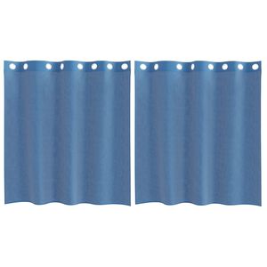 vidaXL Rideaux en voile avec &oelig;illets 2 pcs bleu royal