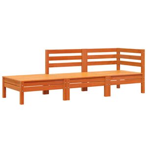 vidaXL Canap&eacute; de jardin 3 places cire marron bois de pin massif