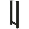 vidaXL Pieds de table de bar Noir 2 pi&egrave;ces 60 x (100-101) cm Acier