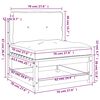 vidaXL Canapé de jardin sans accoudoirs et coussins bois massif de pin