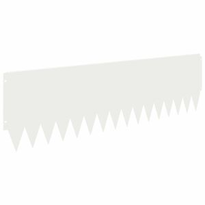 vidaXL Bordure de Pelouse 20 pcs 103 x 30 cm Acier Blanc
