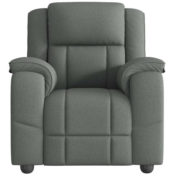 vidaXL Fauteuil de massage inclinable Gris fonc&eacute; Tissu