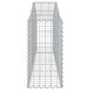 vidaXL Paniers à gabions arqués 5 pcs 200x30x60/80 cm Fer galvanisé