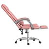 vidaXL Fauteuil de massage inclinable de bureau Rose Similicuir