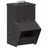 vidaXL Mangeoire pour poules Noir 20 x 25 x 35 cm Acier Lamin&eacute; &agrave; Froid