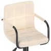 vidaXL Tabouret de bar Crème Tissu