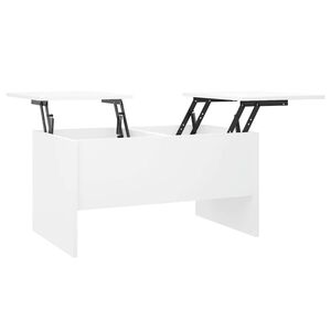 vidaXL Table basse blanc 80x50x42,5 cm bois d'ing&eacute;nierie