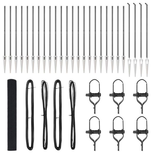 vidaXL Poteau de cl&ocirc;ture. Gris 50 x 1,4 m (mailles de 19 x 19 mm)