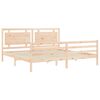 vidaXL Cadre de lit sans matelas 200x200 cm bois massif