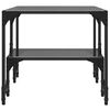 vidaXL Table basse avec dessus en verre noir 98,5x50x45 cm acier