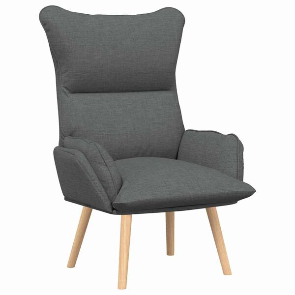 vidaXL Fauteuil relaxant Gris foncé 69 x 74 x 93 cm tissu