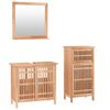 vidaXL Ensemble de meubles de salle de bain 3 pcs Bois massif de noyer
