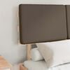 vidaXL Cadre de lit avec tête de lit rembourrée Taupe 120 x 200 cm