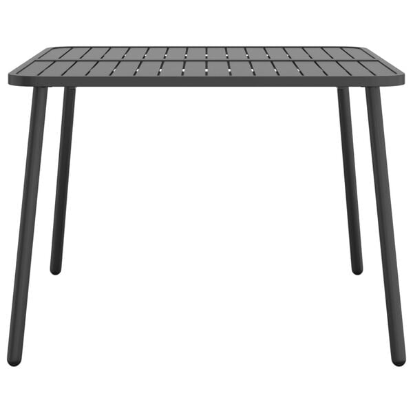 vidaXL Table de jardin anthracite 100x100x71 cm acier