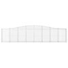 vidaXL Paniers à gabions arqués 9 pcs 400x30x80/100 cm Fer galvanisé