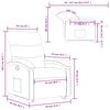 vidaXL Fauteuil inclinable Cr&egrave;me Tissu