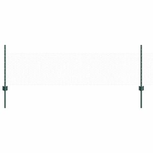 vidaXL Cl&ocirc;ture hexagonale avec poteau 100 x 0,5 m Vert Maille