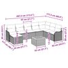 vidaXL Ensemble de canap&eacute; de jardin 9 pcs Beige et blanc