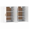 vidaXL Armoires murales 2 pcs blanc bois d'ingénierie