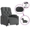 vidaXL Fauteuil inclinable de massage électrique gris foncé tissu