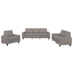 vidaXL Ensemble de canap&eacute;s 3 pcs taupe tissu