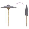 vidaXL Parasol de jardin Gris fonc&eacute; &Oslash; 270 x 260 cm Bambou