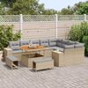 vidaXL Ensemble de canap&eacute; de jardin 12 pcs Beige polyrotin