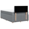 vidaXL Sommier &agrave; lattes de lit avec matelas Gris clair 120x200cm Tissu
