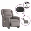 vidaXL Fauteuil inclinable de massage &eacute;lectrique Taupe Tissu
