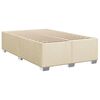 vidaXL Sommier à lattes de lit avec matelas crème 120x190 cm tissu