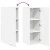 vidaXL Armoire suspendue 2 pcs Blanc 30 x 31 x 80 cm Bois d'ing&eacute;nierie